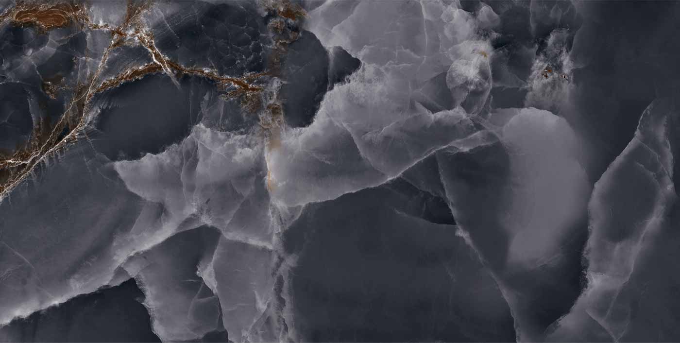 Onyx Black 3d Dark Grey Polished Copper Large Wall And Floor Porcelain Tiles 60cmx120cm