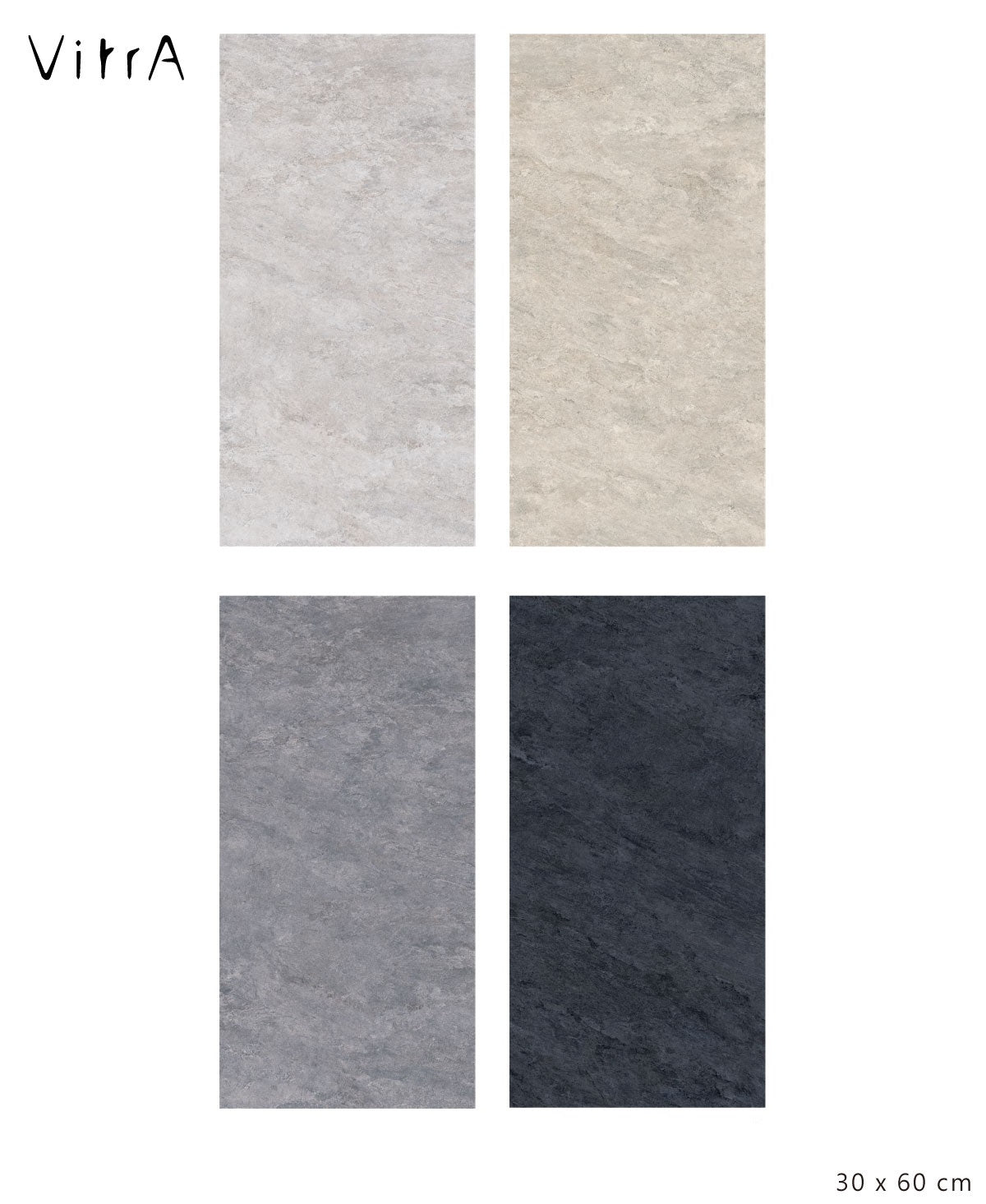 Vitra Quarzgame Silver Grey Wall And Floor Porcelain Tiles 30cmx60cm