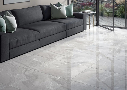 Cloud 3D Light Grey Fog Polished Porcelain Tiles 60cmx60cm