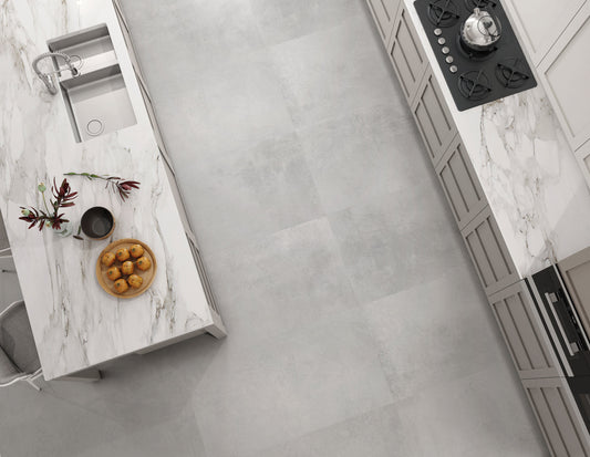 Concrete Grey Matt Rectified Wall And Floor Porcelain Tiles 60cmx60cm