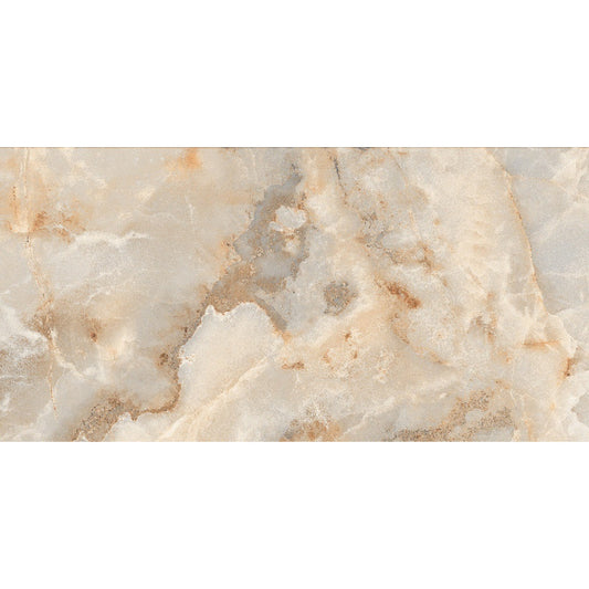 Onyx Large Polished Cream Marble Wall And Floor Porcelain Tiles 60cmx120cm