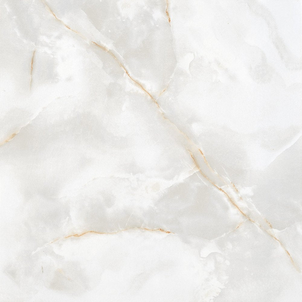 Strawb Gold Polished Onyx Effect Wall And Floor Porcelain Tiles 60cmx60cm