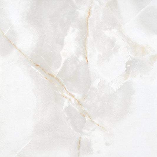 Strawb Gold Polished Onyx Effect Wall And Floor Porcelain Tiles 60cmx60cm